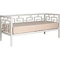 Greek Key Marshmallow White Twin Daybed and Memory Foam Mattress