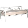 Medallion Marshmallow White Sofa Depth Daybed and Memory Foam Mattress