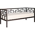 Greek Key Bronze Sofa Depth Daybed and Memory Foam Mattress