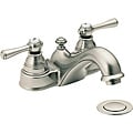 Moen 6101AN Kingsley Two-Handle Bathroom Faucet with Drain Assembly Antique Nickel