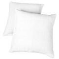 18-inch White Ribbed Cotton Pillow Insert Set