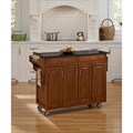 Home Styles Cottage Oak Finish Black Granite Top Create-a-Cart