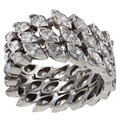 Platinum 4 1/2ct TDW Diamond Wide Estate Eternity Band (I-J, VS1-VS2)