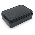 Morelle and Co. 'Vicky' Black Leather Zippered Jewelry Case