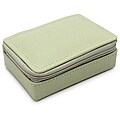 Morelle and Co. 'Vicky' Green Leather Zippered Jewelry Case