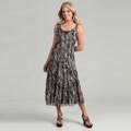 Jessica Howard Women's Brown/ Blue Abstract Jeweled Dress