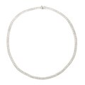 Icz Stonez Sterling Silver Princess-cut Cubic Zirconia Tennis Necklace