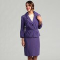 Isabella Women's Ruffle Notch Collar Skirt Suit