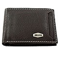Brand Brown Leather Bi-fold Wallet