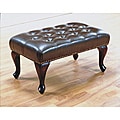Brown Bi-cast Leather 30-inch Bench