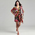 Club Z Women's Animal Print Front Tie Swim Coverup