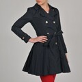 Vince Camuto Women's Pleated Skirt Belted Trench