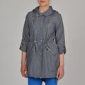 Vince Camuto Women's Snap Front Zipper Detail Hooded Parka