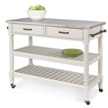 Home Styles Savannah White Kitchen Cart