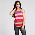 Razzle Dazzle Women's Stripe Pattern Braided Strap Tank Top