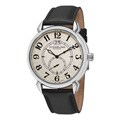 Stuhrling Original Men's Eternity Swiss Quartz Black Leather Strap Watch
