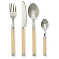 LeBrun French Flatware 24-piece 'Azale' Ivory Decor Cutlery