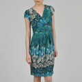 Signature by Robbie Bee Women's Printed Jersey Knit Dress