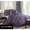 Madison Park 'Melrose' Full/Queen Plum 4-piece Duvet Cover Set