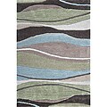 Hand-tufted Chalice Olive/ Brown Rug (2' x 3')