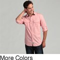 Calvin Klein Jeans Men's Crosshatch Woven Shirt