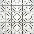 SomerTile Castle White Porcelain Mosaic Tile (Pack of 10)
