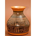 Decorative Painted Glyph Vase (Peru)