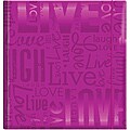 Embossed Gloss 'Live, Love, Laugh' Expressions Bright Purple Photo Album (Holds 200 photos)