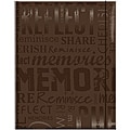 Embossed Gloss 'Memories' Expressions Brown Photo Album (Holds 100 photos)