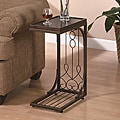 Brown Tray Top Snack End Table