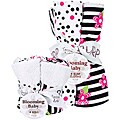 Trend Lab Bib and Burp Cloth Set in Zahara Zebra