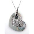 New! 14k White Gold 1/2ct TDW Diamond Heart Necklace (G-H, SI1-SI2)