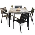 Lanai 5-piece Black Poly Wood Outdoor Dining Set