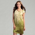 Kenneth Cole Women's Lime Palm Print Dress