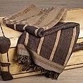 Sand Stripe Silk and Wool Throw (India)