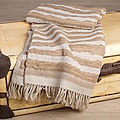 Sand Stripe Silk and Wool Throw (India)