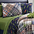 3-Piece Reversible Alligator Twin-Size Comforter Set