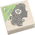 Hero Arts Flower Girl Silhouette Mounted Rubber Stamp
