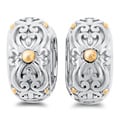 Meredith Leigh Sterling Silver and 14k Gold Cuff Earrings