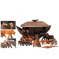 Fair Trade Hand Carved Noah's Ark Set (Kenya)