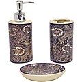 Paddock Shawl Brown 3-piece Bathroom Accessory Set