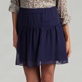 BCBG Women's Midnight Blue Drape Skirt