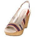 AK Anne Klein Women's 'Fortuna' Multi Stripe Wedge Sandals