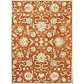 Handmade Tufted Delhi Rusty Orange Wool Rug (10' x 14')