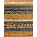 Gold 4' x 6' Arabesque Wool Rug (India)