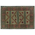 Olive 2'6 x 8' Sundial Wool Rug (India)