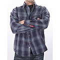 Farmall IH Men's Big/Tall 'Brawny' Navy Plaid Flannel Shirt