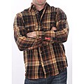 Farmall IH Men's Big/Tall Brawny Brown Plaid Flannel Shirt