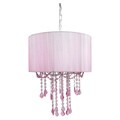 Tadpoles Pink Shaded 1-light Chandelier