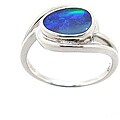 Pearlz Ocean Sterling Silver Boulder Opal Ring